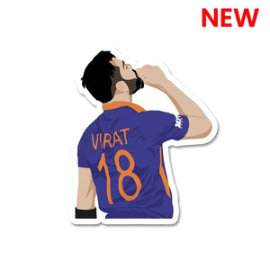 Virat Kholi Sticker waterproof vinyl decal for laptop, bike, car & bottle