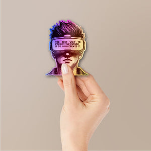 Visionary Reality Holographic Stickers waterproof vinyl decal for laptop, bike, car & bottle