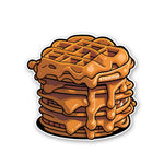 Waffle Sticker waterproof vinyl decal for laptop, bike, car & bottle