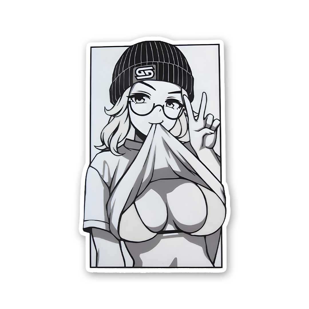Waifu Peace Sticker waterproof vinyl decal for laptop, bike, car & bottle