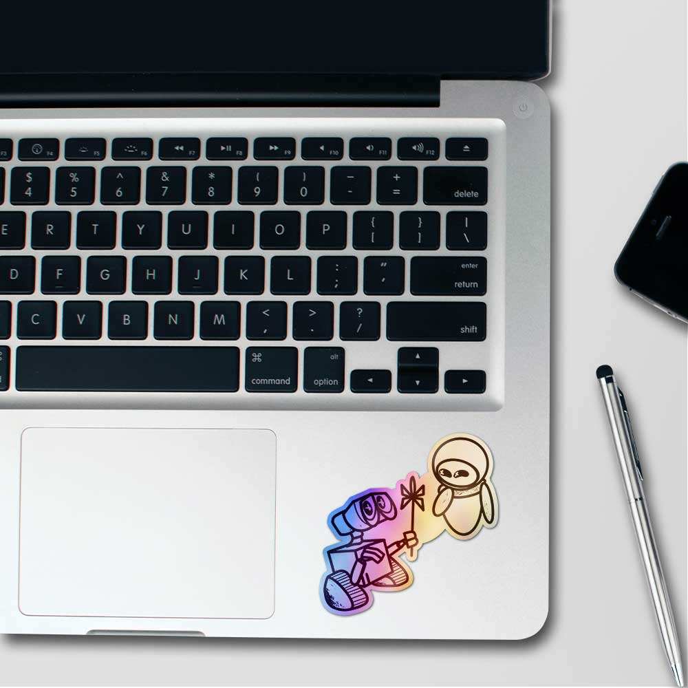 Wall - E Holographic Sticker waterproof vinyl decal for laptop, bike, car & bottle