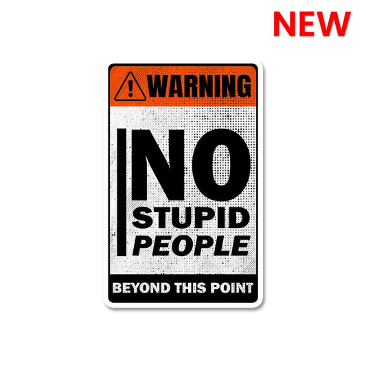 Warning Beyond This Point Sticker - STICK IT UP