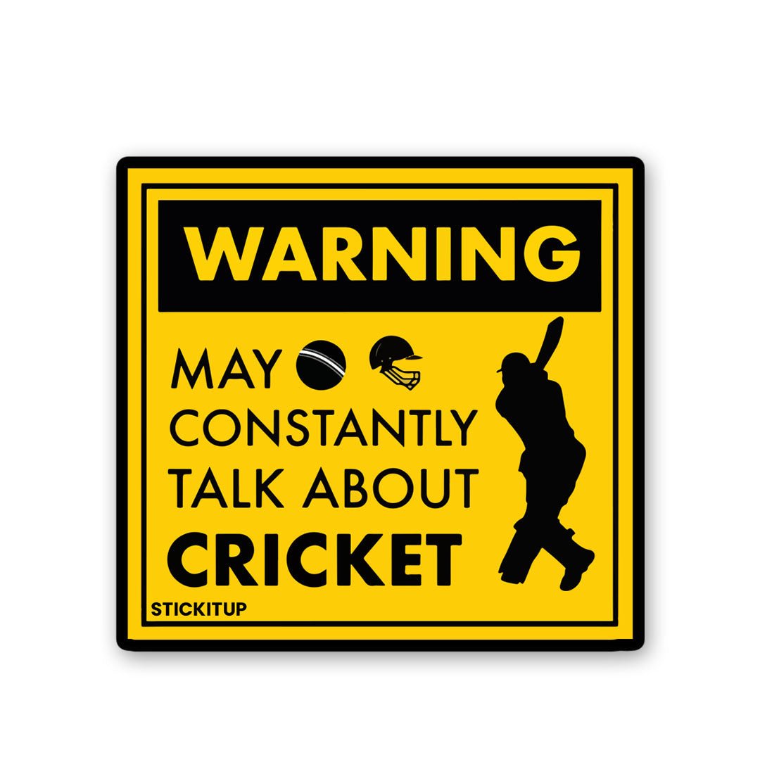 Warning Cricket Sticker - Stickers | STICK IT UP