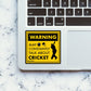 Warning Cricket Sticker waterproof vinyl decal for laptop, bike, car & bottle
