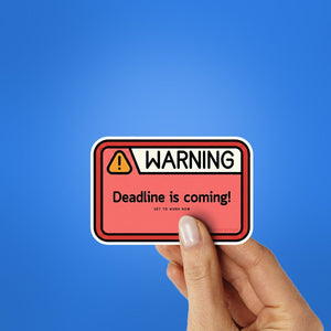 Warning Sticker waterproof vinyl decal for laptop, bike, car & bottle