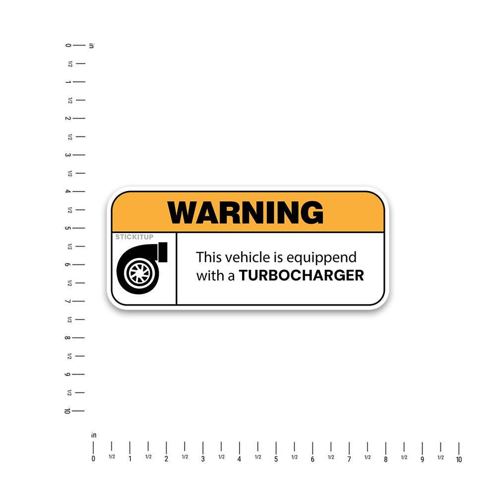 Warning The Vehicle Bumper Sticker - STICK IT UP