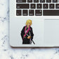 Warrior With Katana Glitter Sticker - Glitter Stickers | STICK IT UP