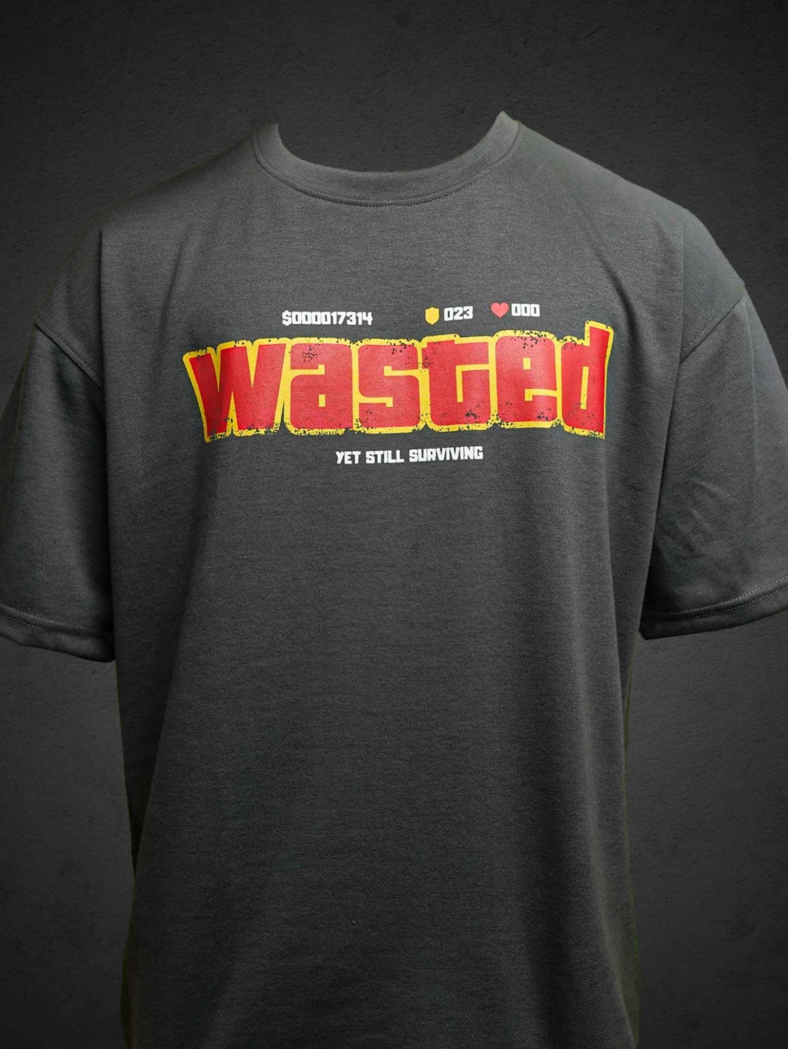 WASTED OVERSIZED T - SHIRT waterproof vinyl decal for laptop, bike, car & bottle