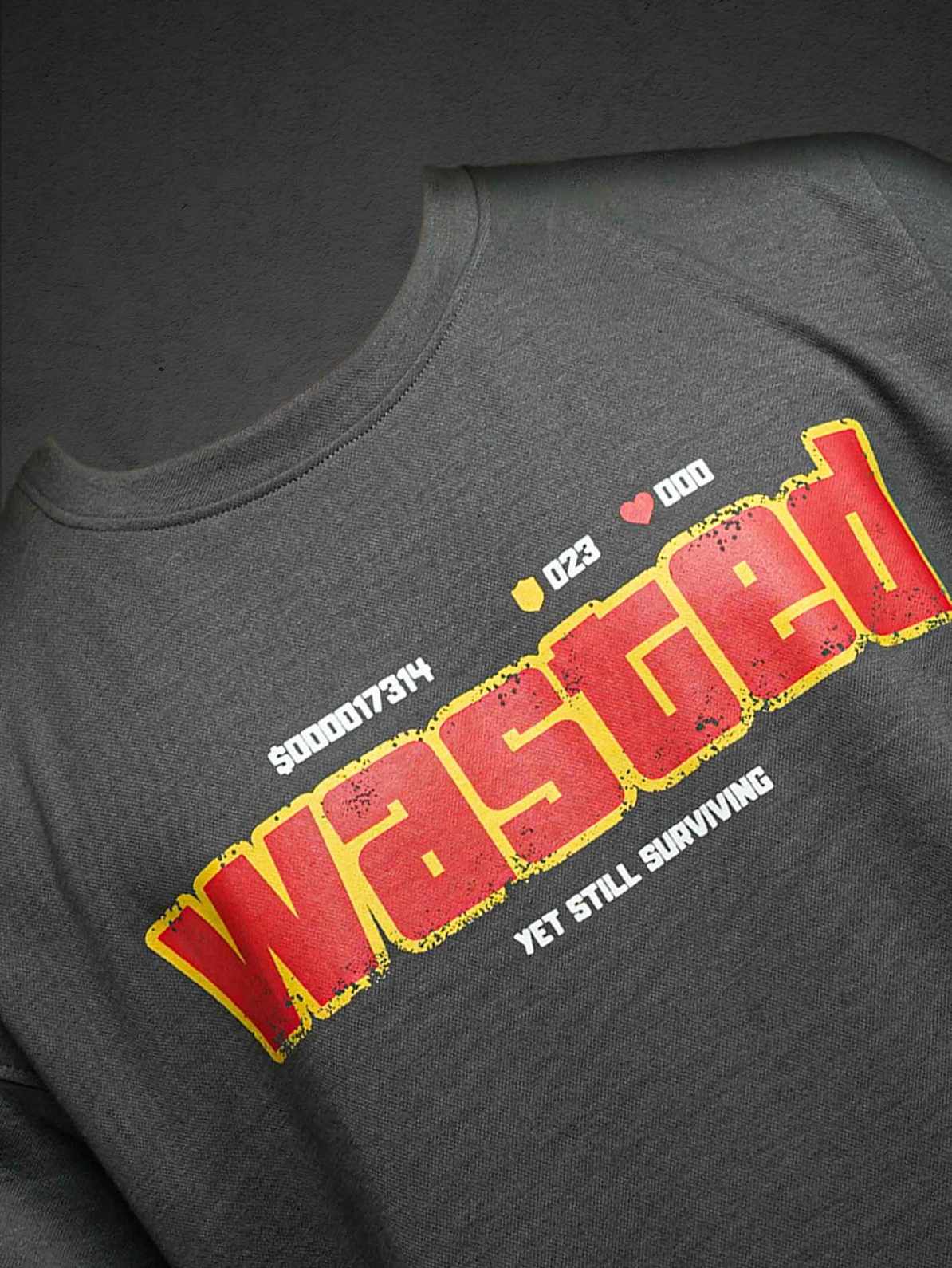 WASTED OVERSIZED T - SHIRT waterproof vinyl decal for laptop, bike, car & bottle