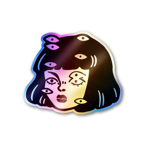 Watching You Holographic Sticker waterproof vinyl decal for laptop, bike, car & bottle