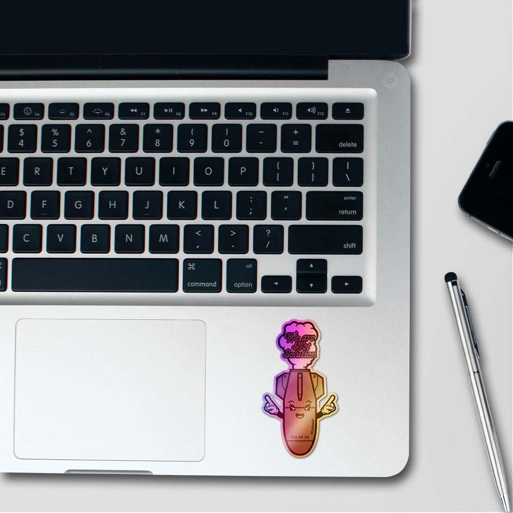 We Are Not Solution Holographic Stickers waterproof vinyl decal for laptop, bike, car & bottle