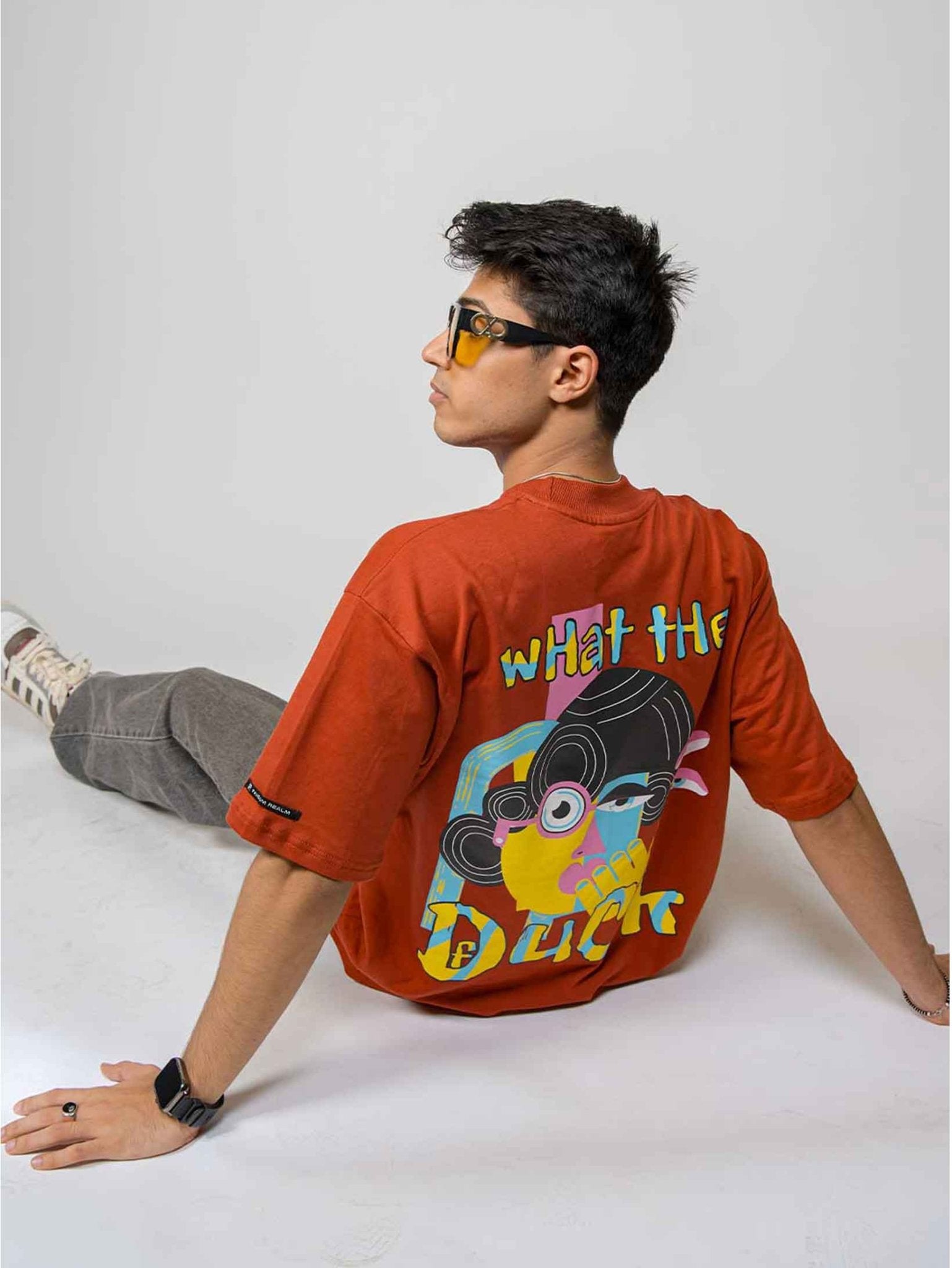 WHAT THE DUCK T - SHIRT waterproof vinyl decal for laptop, bike, car & bottle
