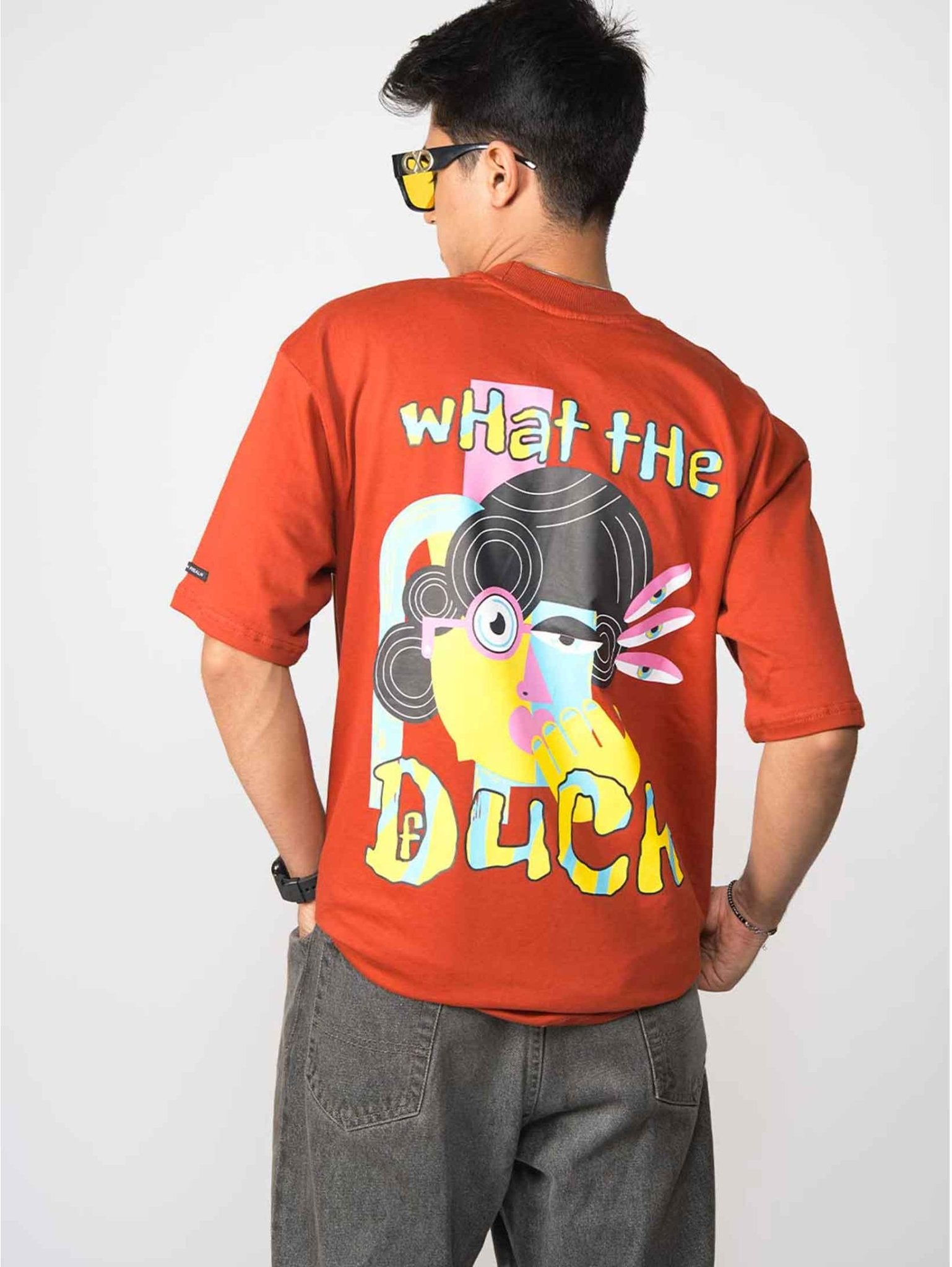 WHAT THE DUCK T - SHIRT waterproof vinyl decal for laptop, bike, car & bottle