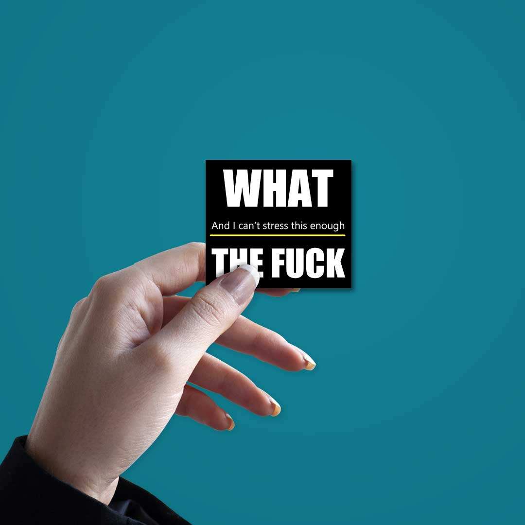 What The Fuck Sticker waterproof vinyl decal for laptop, bike, car & bottle