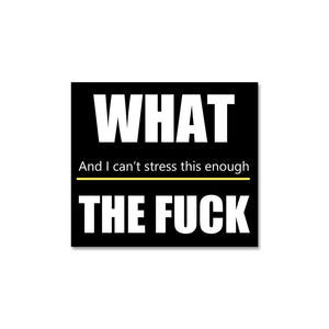 What The Fuck Sticker waterproof vinyl decal for laptop, bike, car & bottle