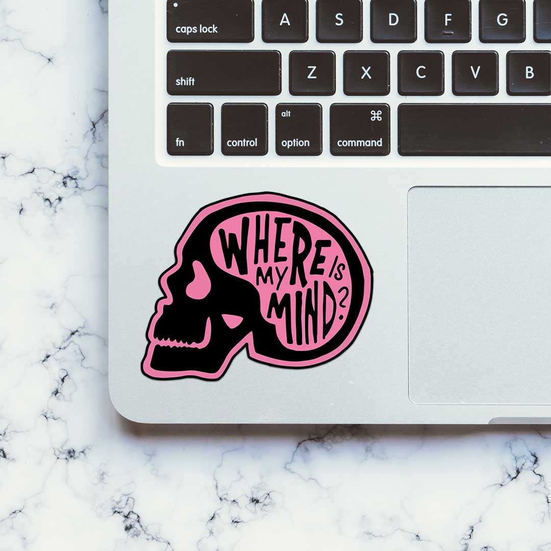 Where Is My Mind Sticker waterproof vinyl decal for laptop, bike, car & bottle