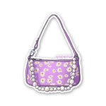 WHITE FLOWER BAG Sticker waterproof vinyl decal for laptop, bike, car & bottle