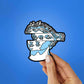 White Flower Hair Statue Sticker waterproof vinyl decal for laptop, bike, car & bottle