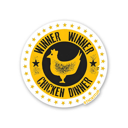 WINNER WINNER CHICKEN DINNER Sticker waterproof vinyl decal for laptop, bike, car & bottle