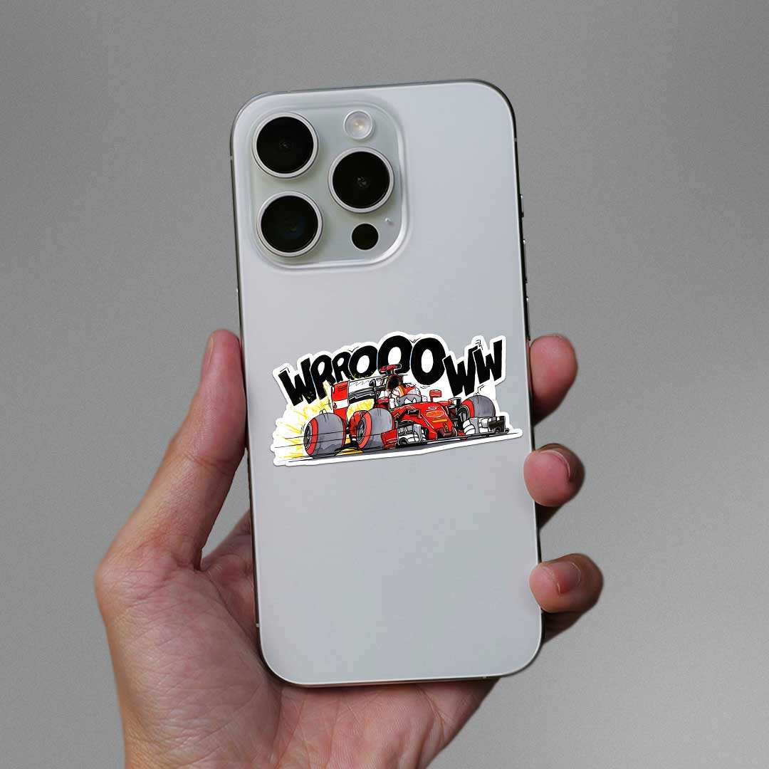 Wrroooww Sticker waterproof vinyl decal for laptop, bike, car & bottle