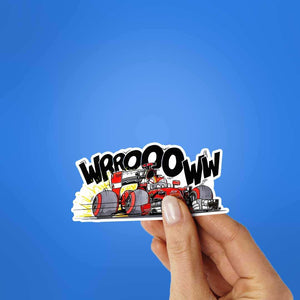 Wrroooww Sticker waterproof vinyl decal for laptop, bike, car & bottle