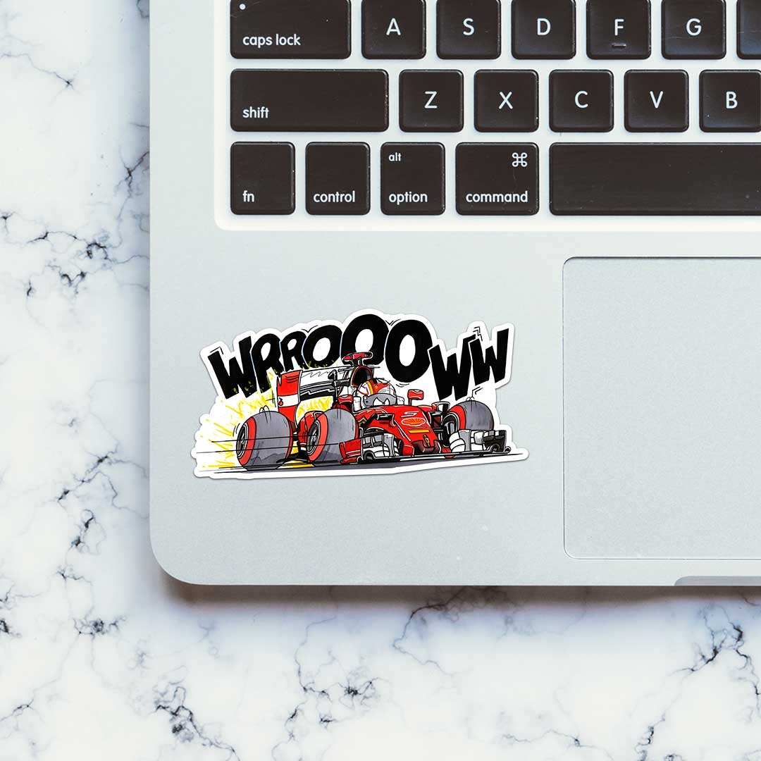 Wrroooww Sticker waterproof vinyl decal for laptop, bike, car & bottle
