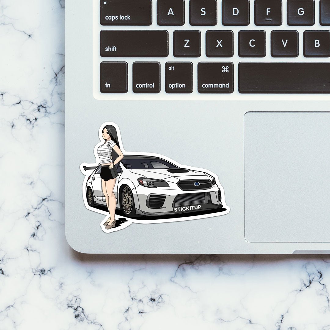 WRX And Waifu Sticker waterproof vinyl decal for laptop, bike, car & bottle