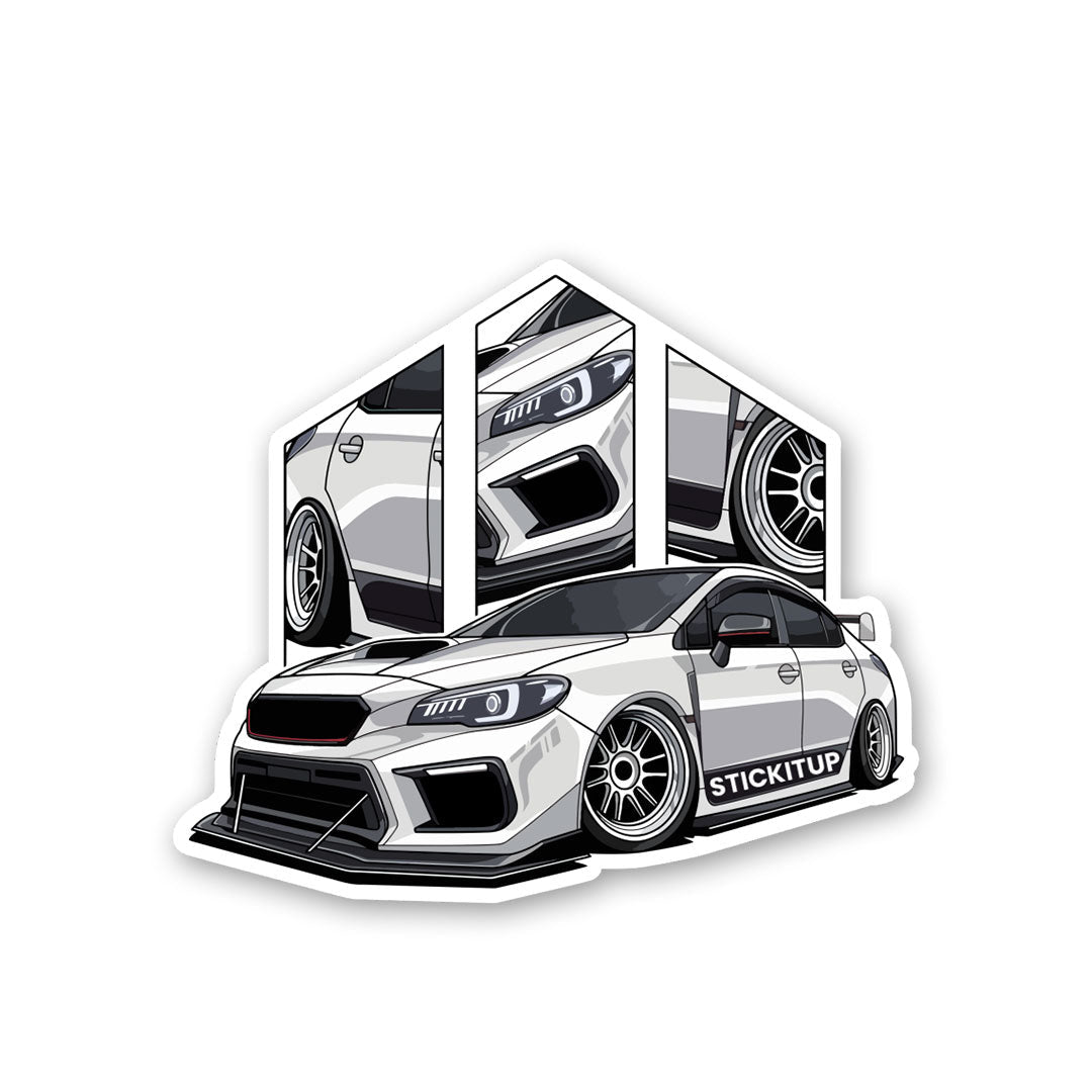 WRX Sticker waterproof vinyl decal for laptop, bike, car & bottle