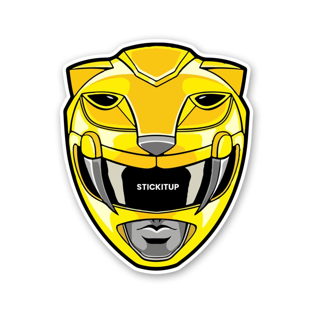 Yellow Ranger Sticker waterproof vinyl decal for laptop, bike, car & bottle