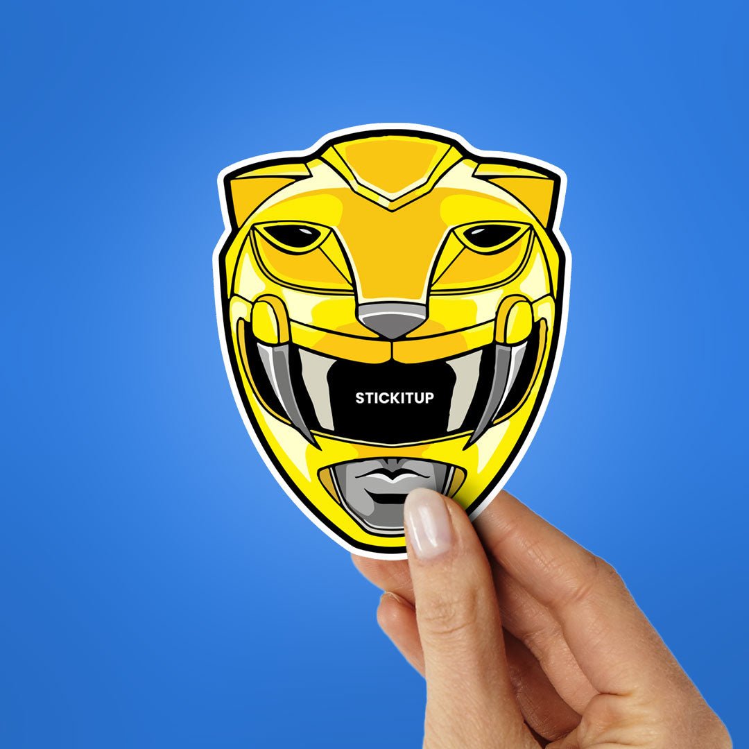 Yellow Ranger Sticker waterproof vinyl decal for laptop, bike, car & bottle
