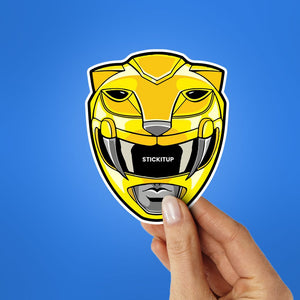 Yellow Ranger Sticker waterproof vinyl decal for laptop, bike, car & bottle