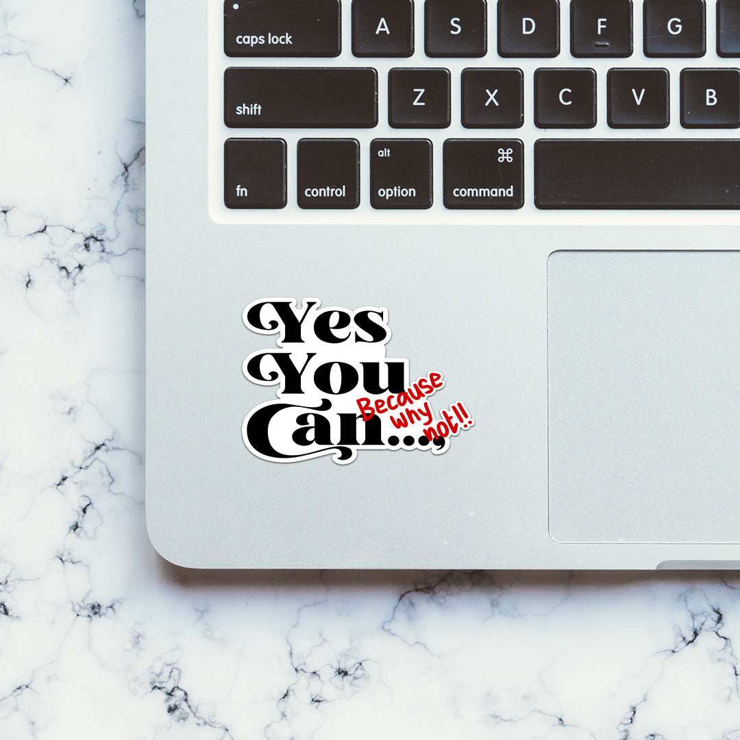 Yes you can Sticker waterproof vinyl decal for laptop, bike, car & bottle