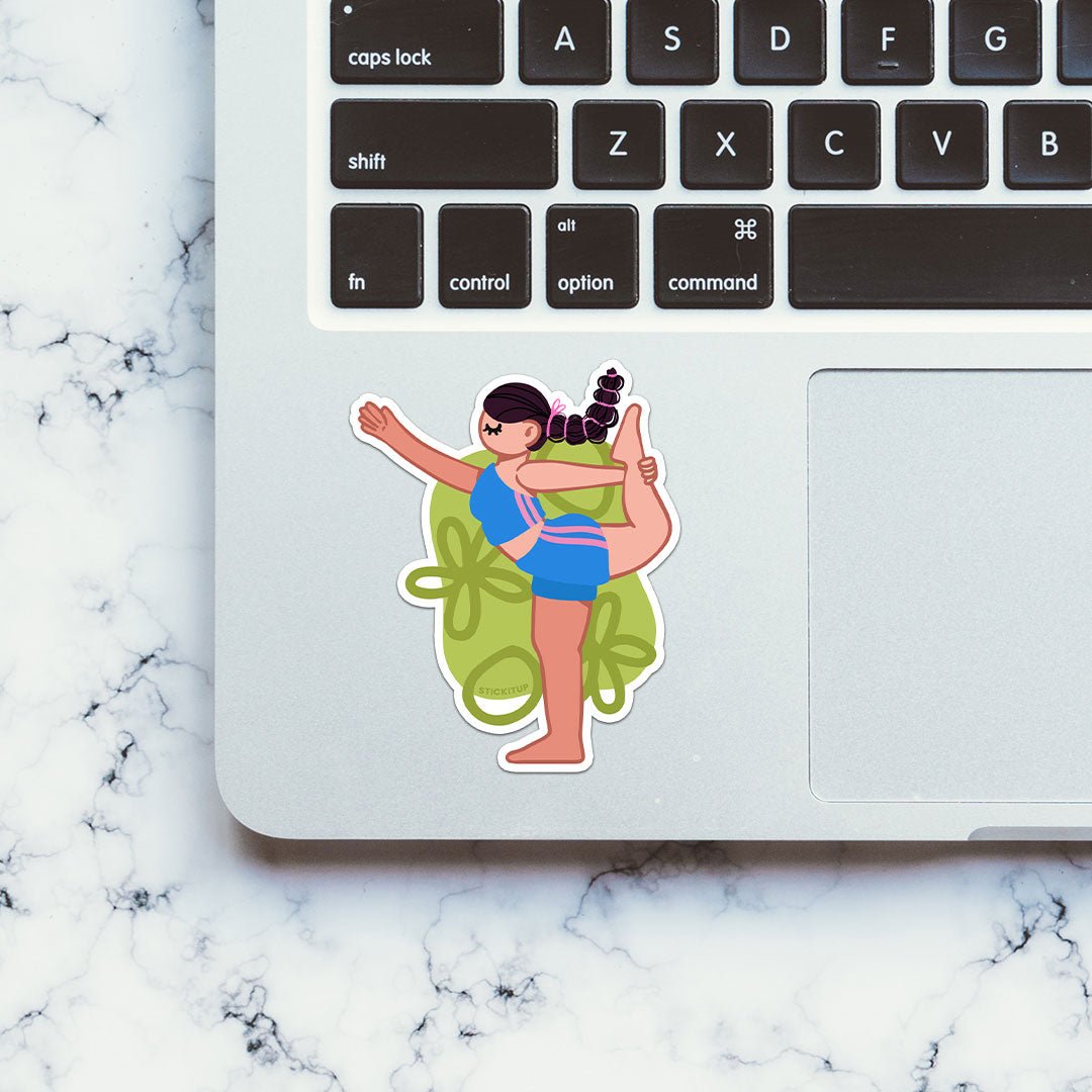 Yoga Girl Sticker waterproof vinyl decal for laptop, bike, car & bottle