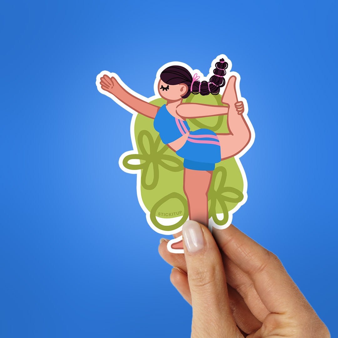 Yoga Girl Sticker waterproof vinyl decal for laptop, bike, car & bottle