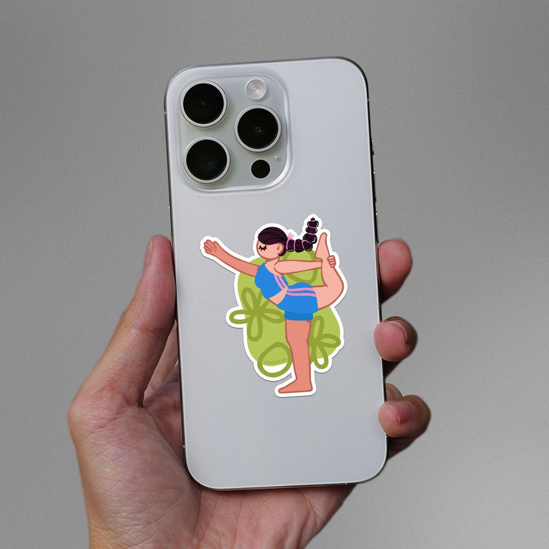 Yoga Girl Sticker waterproof vinyl decal for laptop, bike, car & bottle