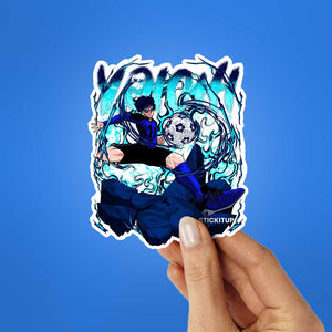 Yoichi Blue Lock Sticker waterproof vinyl decal for laptop, bike, car & bottle