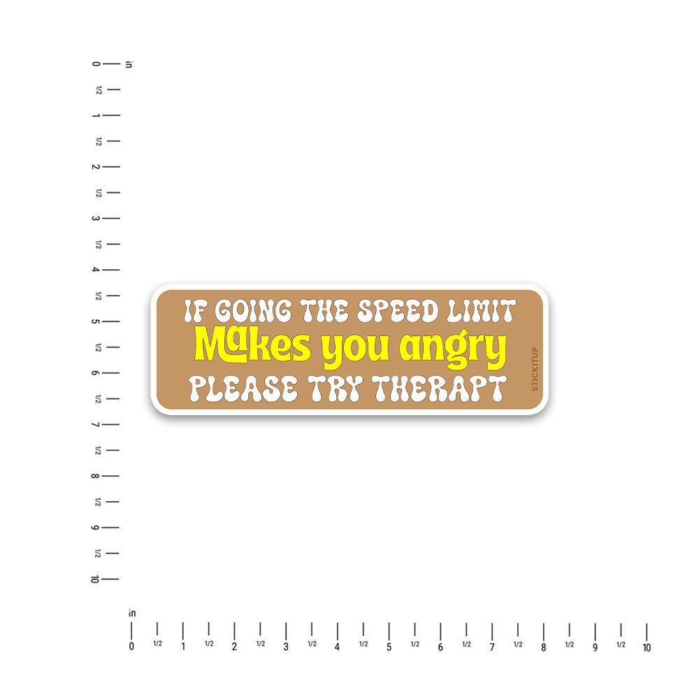You Angry Bumper Sticker waterproof vinyl decal for laptop, bike, car & bottle