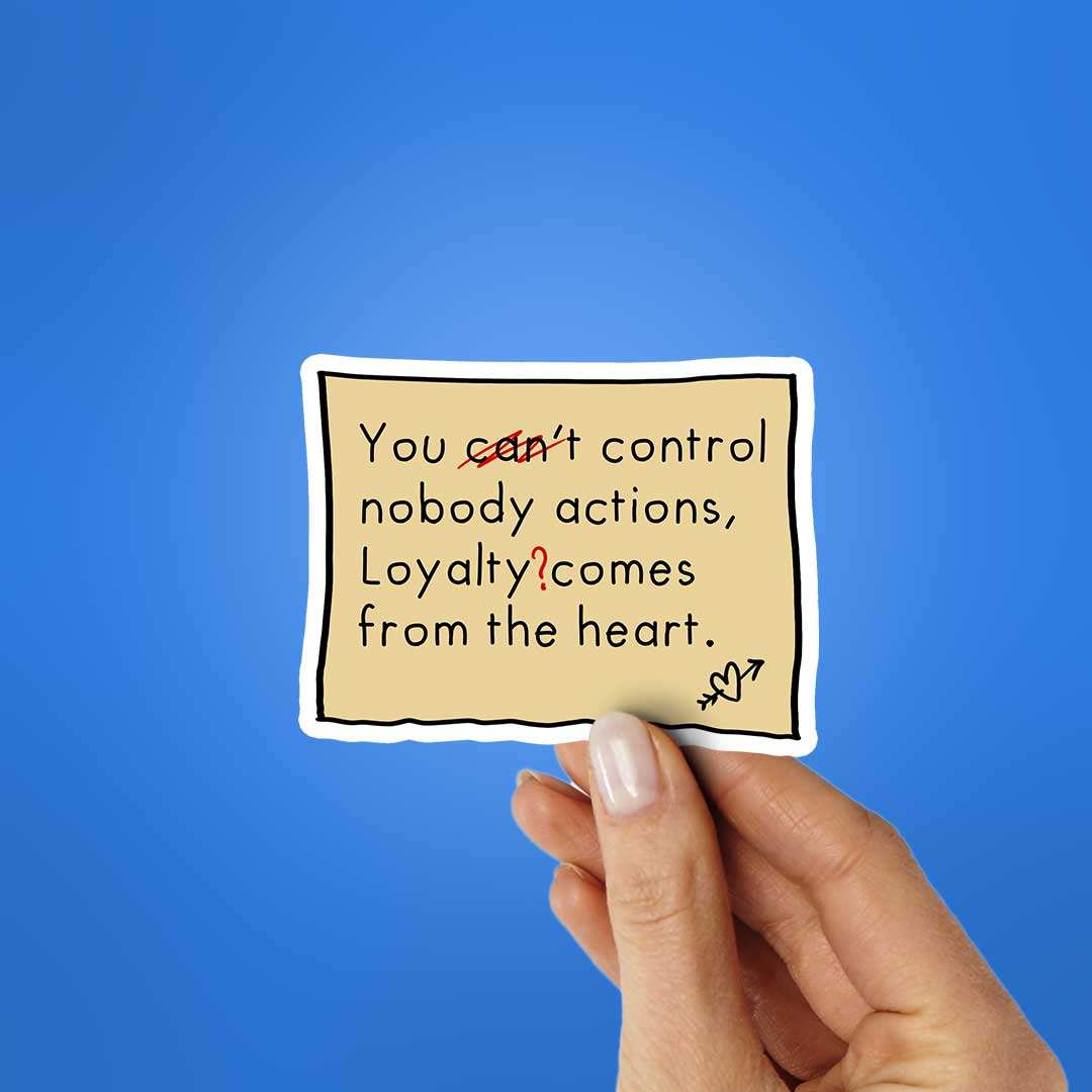 You Control Nobody Actiond Sticker waterproof vinyl decal for laptop, bike, car & bottle