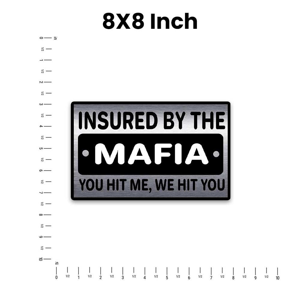You Hit Me We Hit You Bumper Sticker waterproof vinyl decal for laptop, bike, car & bottle