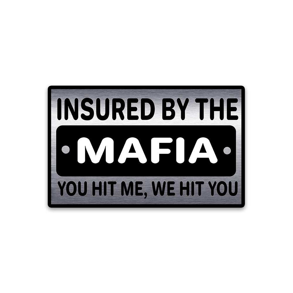 You Hit Me We Hit You Bumper Sticker waterproof vinyl decal for laptop, bike, car & bottle
