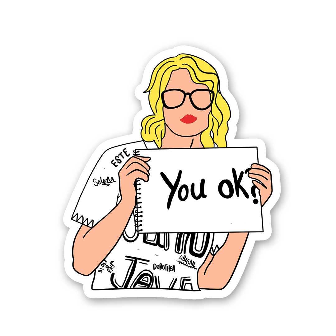 You Ok Sticker waterproof vinyl decal for laptop, bike, car & bottle