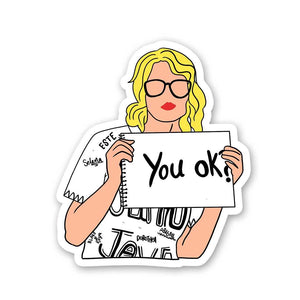 You Ok Sticker waterproof vinyl decal for laptop, bike, car & bottle