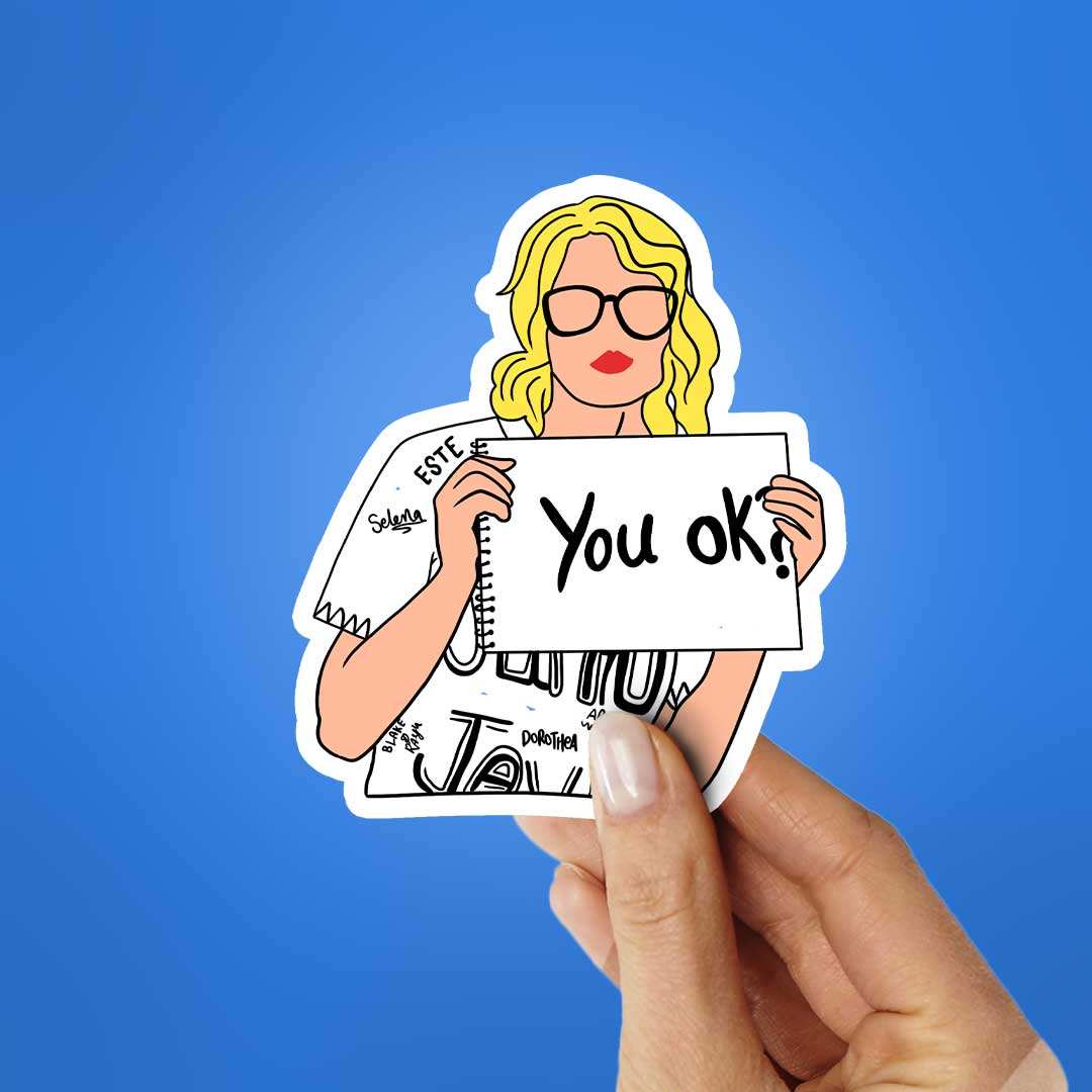 You Ok Sticker waterproof vinyl decal for laptop, bike, car & bottle