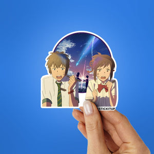 YOUR NAME Sticker waterproof vinyl decal for laptop, bike, car & bottle