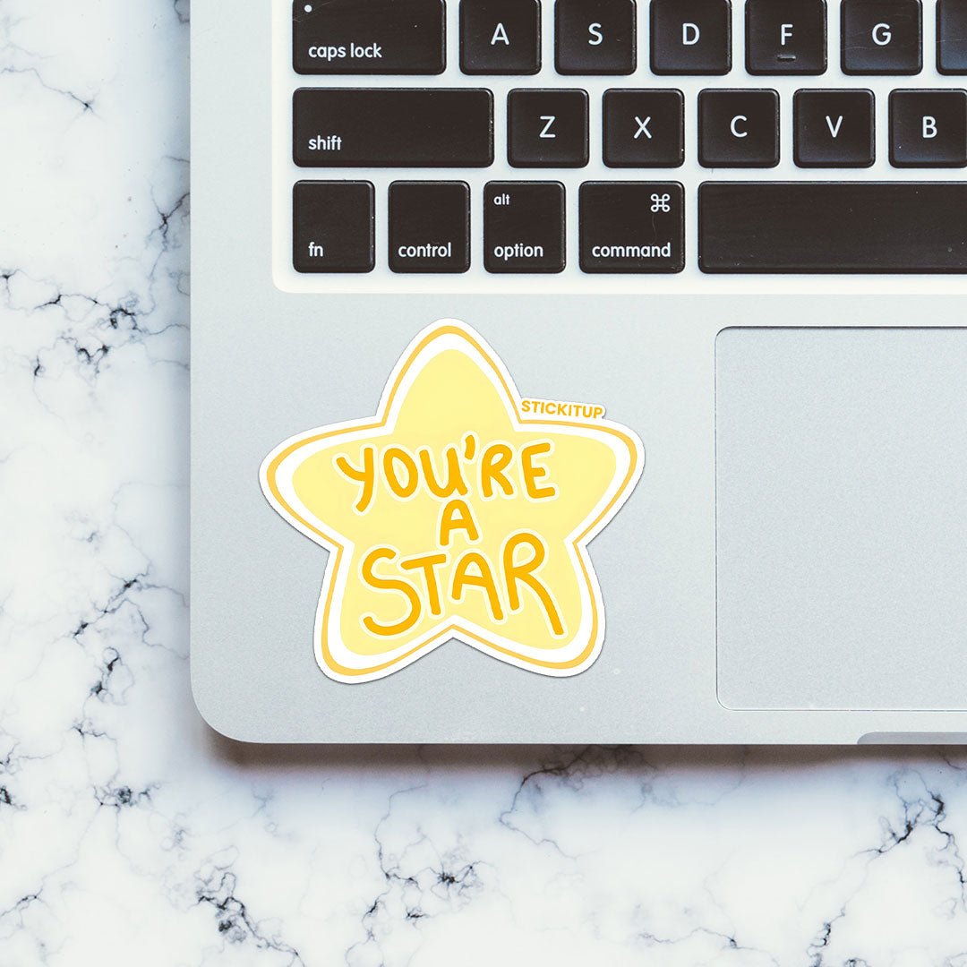 YOU'RE A STAR Sticker waterproof vinyl decal for laptop, bike, car & bottle