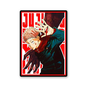 Yuji Itadori Jujutsu Kaisen Sticker waterproof vinyl decal for laptop, bike, car & bottle