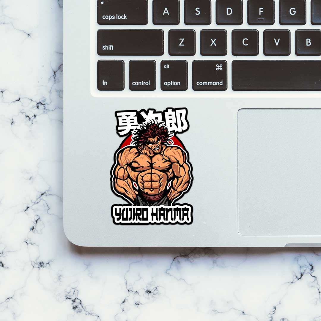 Yujiro Hanma Sticker waterproof vinyl decal for laptop, bike, car & bottle