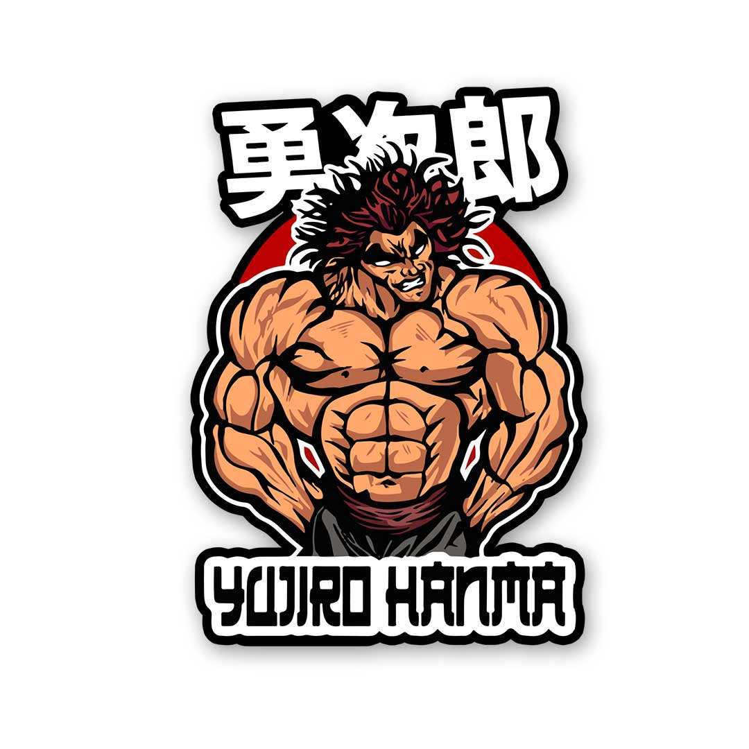 Yujiro Hanma Sticker waterproof vinyl decal for laptop, bike, car & bottle