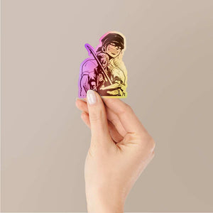 Zoro Holographic Stickers waterproof vinyl decal for laptop, bike, car & bottle
