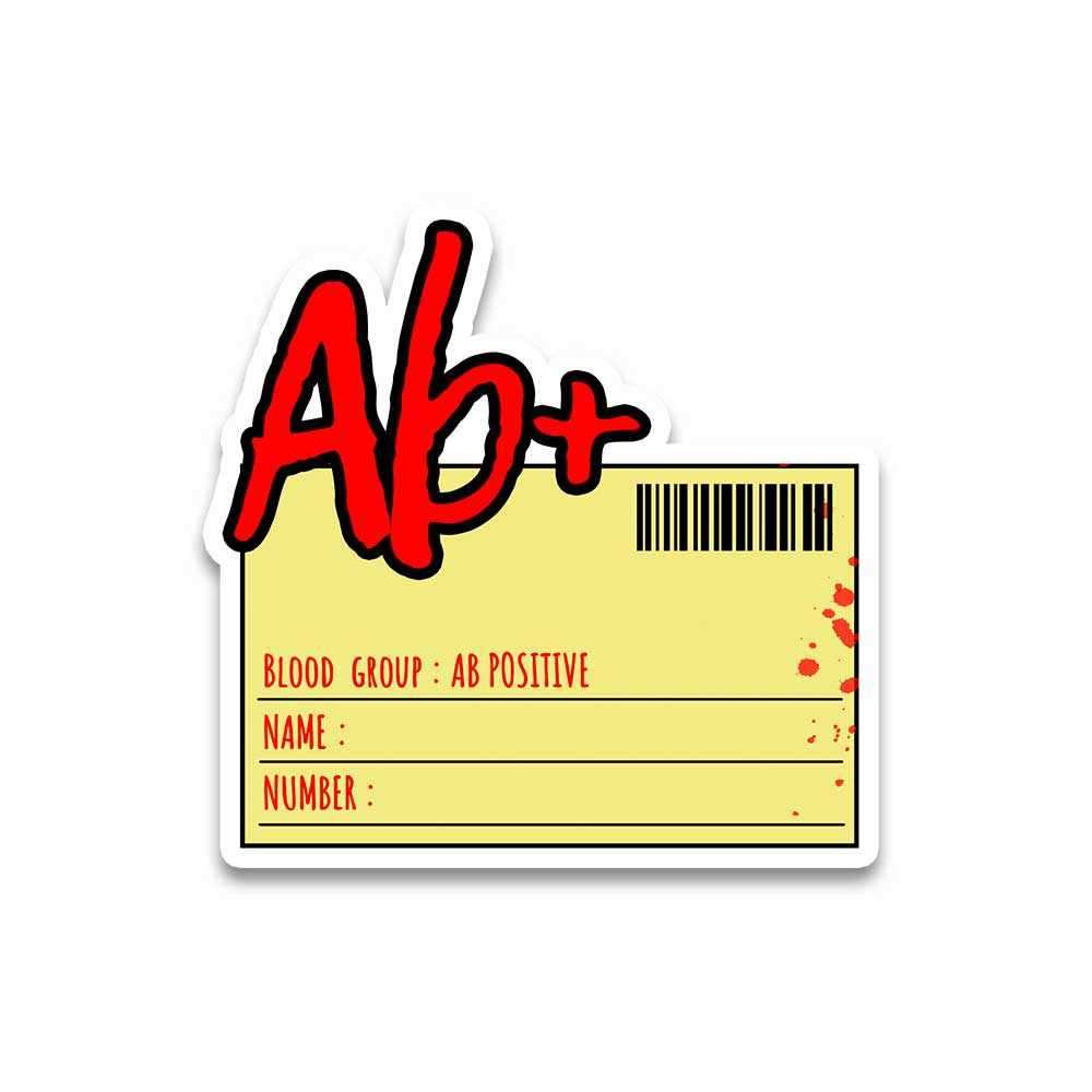 Blood group Ab Positive Reflective Sticker | STICK IT UP